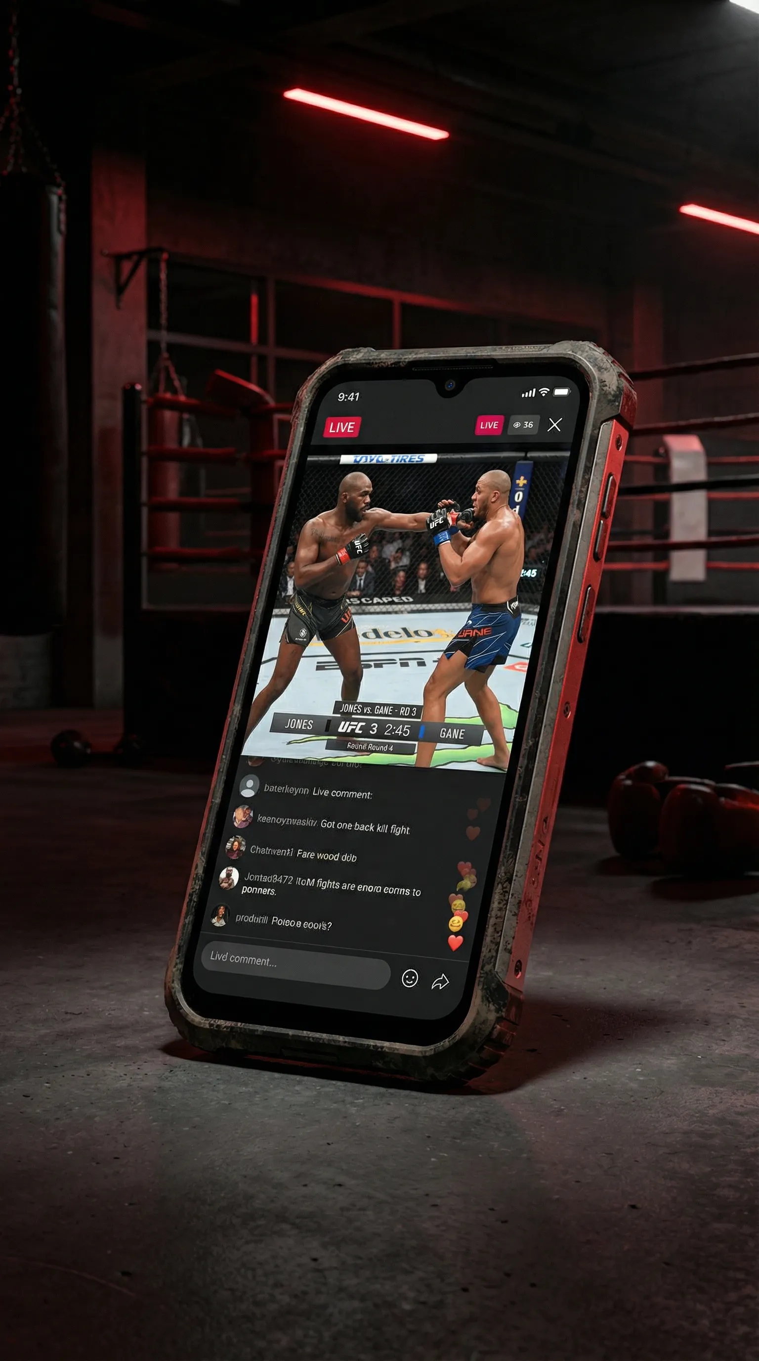 尊龙凯时app 移动端APP格斗直播界面